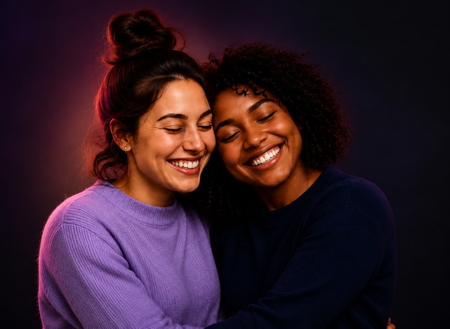 Two friends smiling together, representing the CheersBuddy community